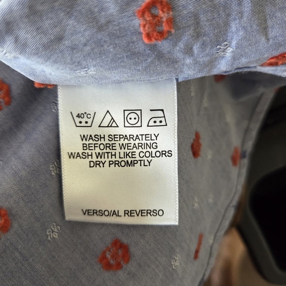 Ben Sherman Blue and Red Casual Button Down Shirt Size L - Picture 4 of 6